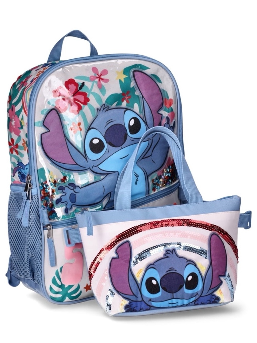 Stitch Kids Backpack in Teal and Cream - Character Print